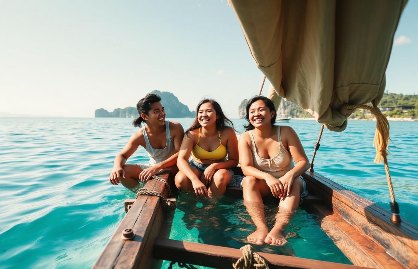 Nomadic Filipinos community on a bangka boat