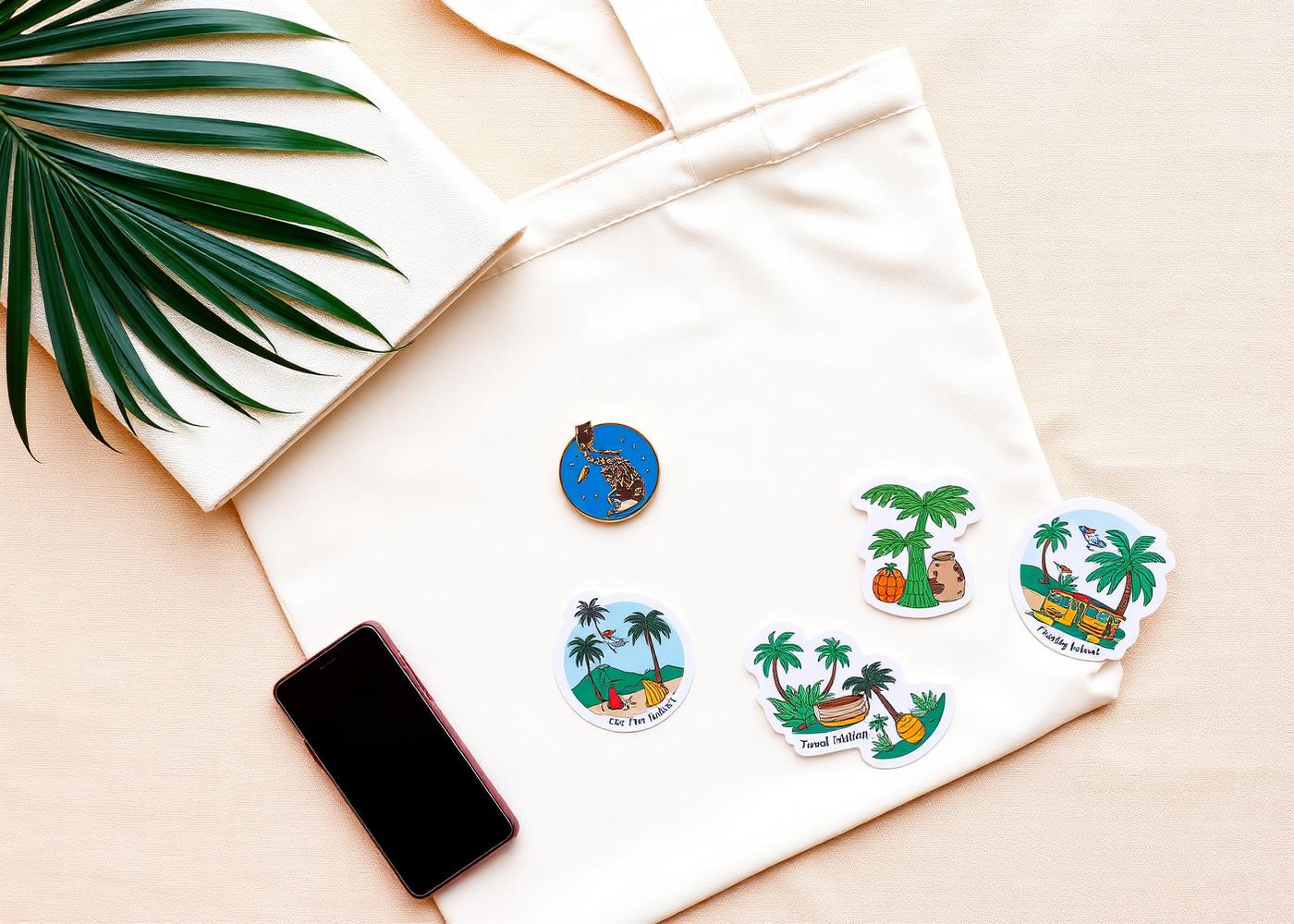 Nomadic Filipinos merch — tote, pins, stickers